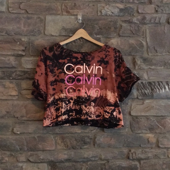 Calvin Klein Tops - Calvin Klein reverse tie dye crop top